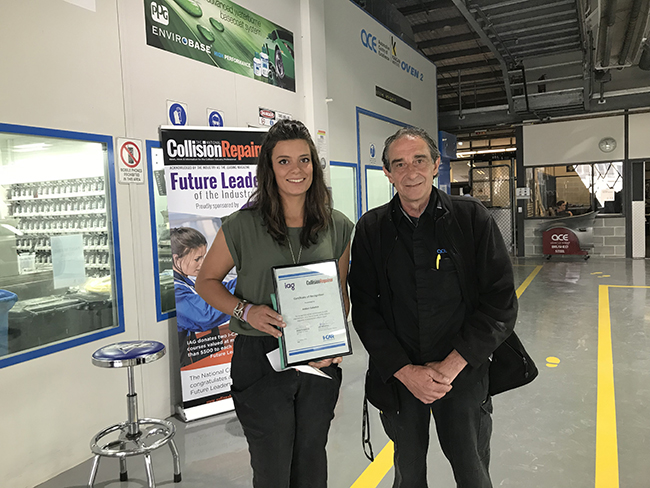 Apprentice Amber Gabelich named National Collision Repairer Future Leader