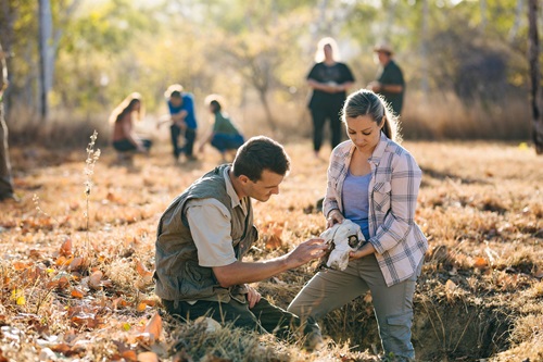 Photo: Archaeology students on a dig