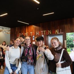 IMAGE: students at Hytten Hall